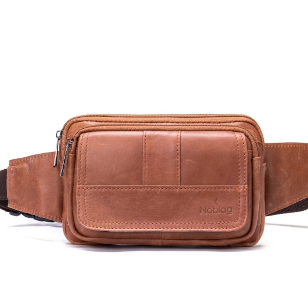 Noblag Brown Leather Sling Bags